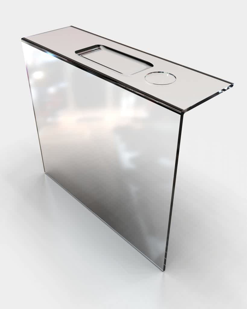 oslona boxu kasowego z plexi cietej laserowo